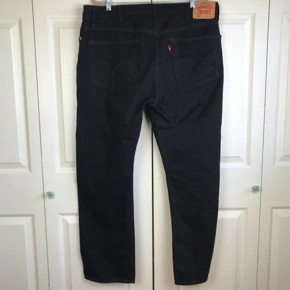 Levi's 505 Black Men's Jeans Regular Fit - Picture 2 of 13